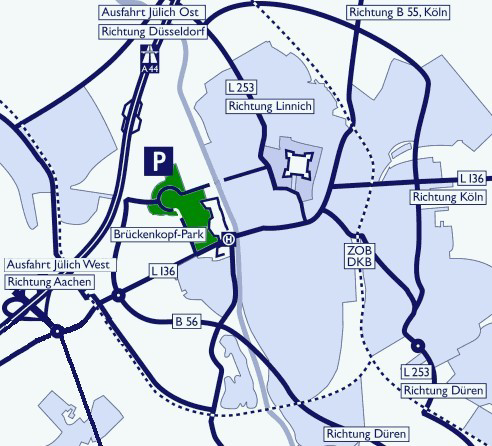 Landkarte vom Brckenkopfpark